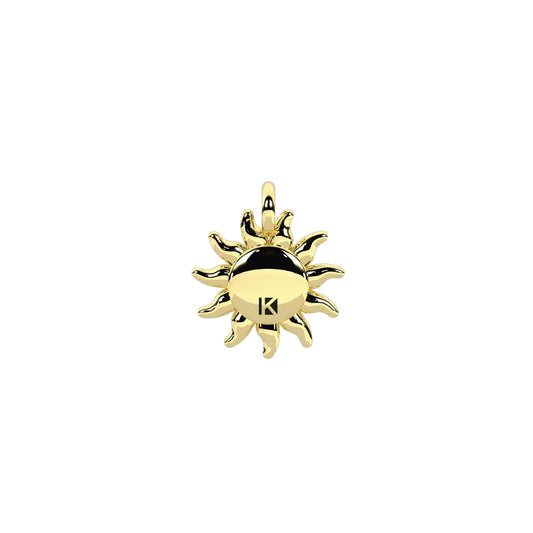 Charm Kidult Symbols in acciaio pvd oro sole e cristalli MISURA UNICA