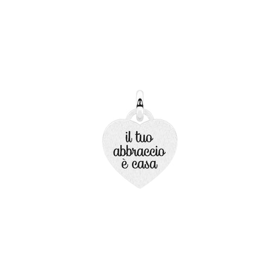 Charm Kidult Family in acciaio cuore con scritta nonna MISURA UNICA