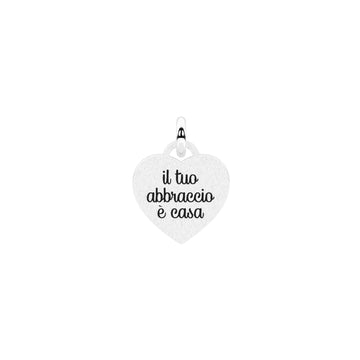 Charm Kidult Family in acciaio cuore con scritta nonna MISURA UNICA