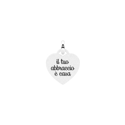 Charm Kidult Family in acciaio cuore con scritta nonna MISURA UNICA