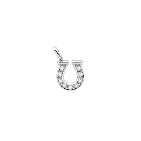 Charm Kidult By You in acciaio e cristalli ferro di cavallo MISURA UNICA