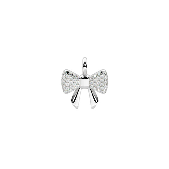 Charm Kidult By You in acciaio e cristalli forma di fiocco MISURA UNICA