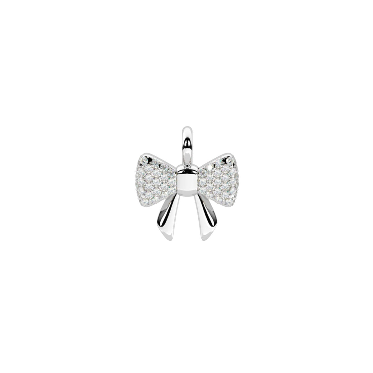 Charm Kidult By You in acciaio e cristalli forma di fiocco MISURA UNICA