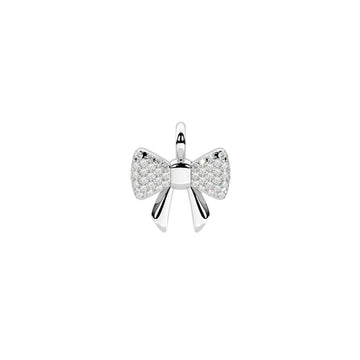 Charm Kidult By You in acciaio e cristalli forma di fiocco MISURA UNICA