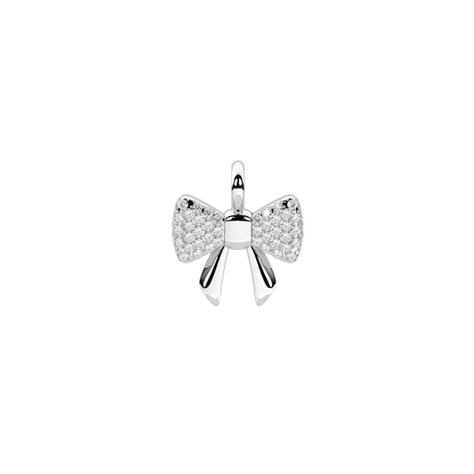 Charm Kidult By You in acciaio e cristalli forma di fiocco MISURA UNICA
