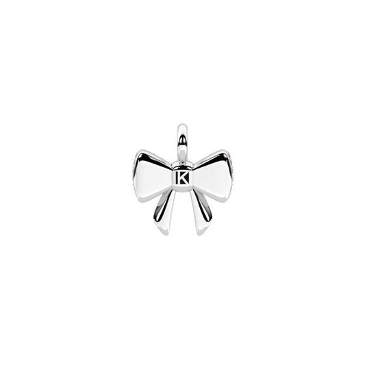 Charm Kidult By You in acciaio e cristalli forma di fiocco MISURA UNICA