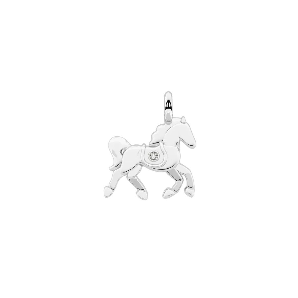 Charm Kidult By You in acciaio a forma di cavallo cristallo MISURA UNICA