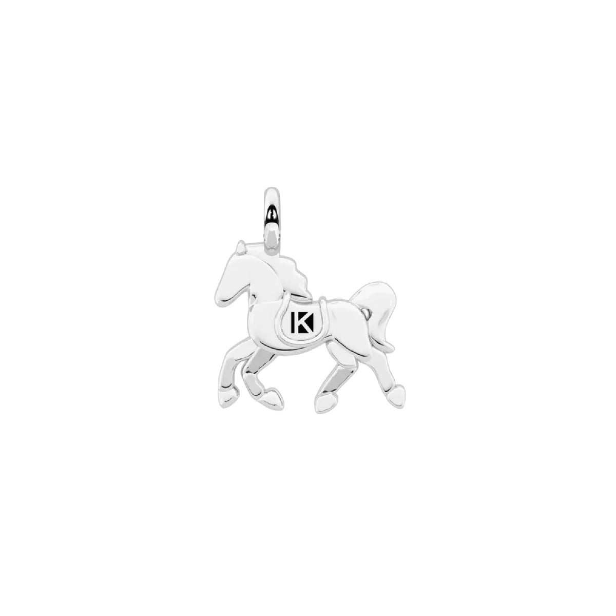 Charm Kidult By You in acciaio a forma di cavallo cristallo MISURA UNICA