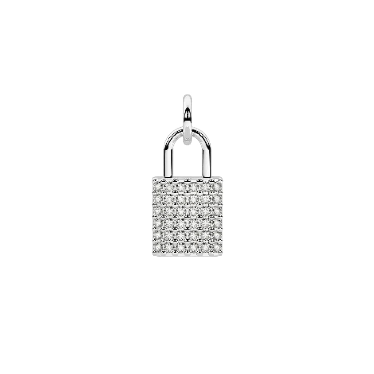 Charm Kidult By You in acciaio lucchetto con cristalli MISURA UNICA