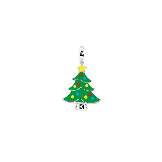 Charm Kidult By You in acciaio albero di Natale smaltato MISURA UNICA