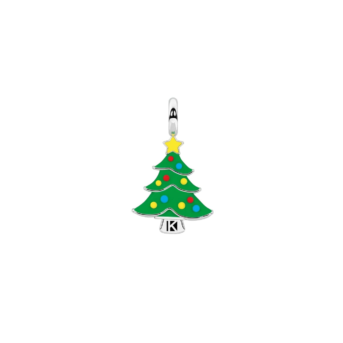 Charm Kidult By You in acciaio albero di Natale smaltato MISURA UNICA