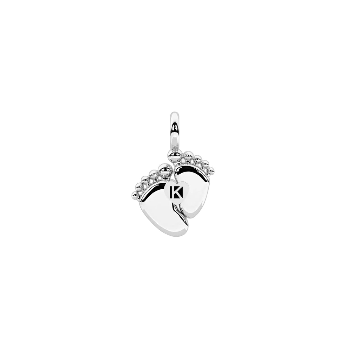Charm Kidult By You in acciaio forma di piedini cristalli MISURA UNICA