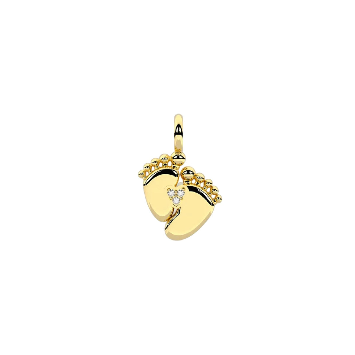Charm Kidult By You in acciaio dorato piedini cristalli MISURA UNICA
