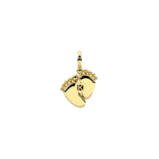 Charm Kidult By You in acciaio dorato piedini cristalli MISURA UNICA