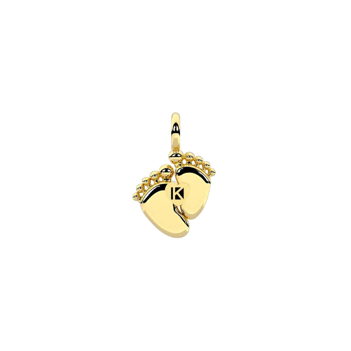 Charm Kidult By You in acciaio dorato piedini cristalli MISURA UNICA