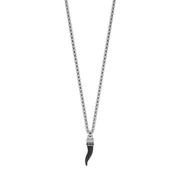 Collana Kidult Style in acciaio cornetto portafortuna da uomo MISURA UNICA
