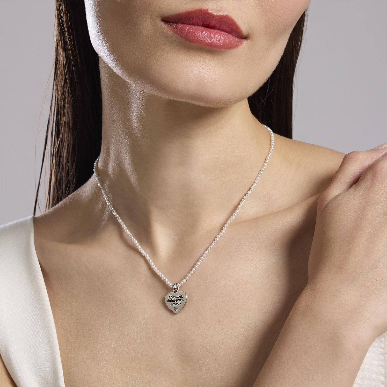 Collana girocollo donna Kidult By You con perle conchiglia MISURA UNICA