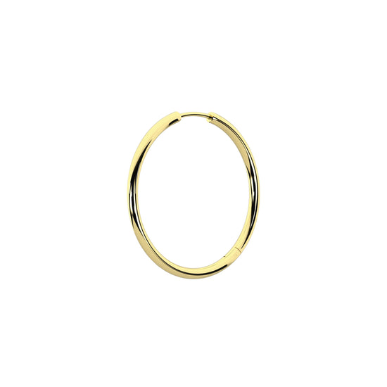 Mono orecchino cerchio Kidult By You acciaio oro 30mm MISURA UNICA