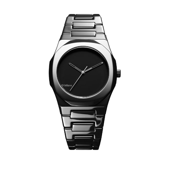 Orologio solo tempo D1 Milano in ceramica di colore nero