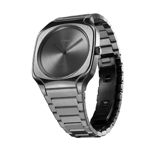 Orologio da uomo D1 Milano in acciaio color grigio MISURA UNICA
