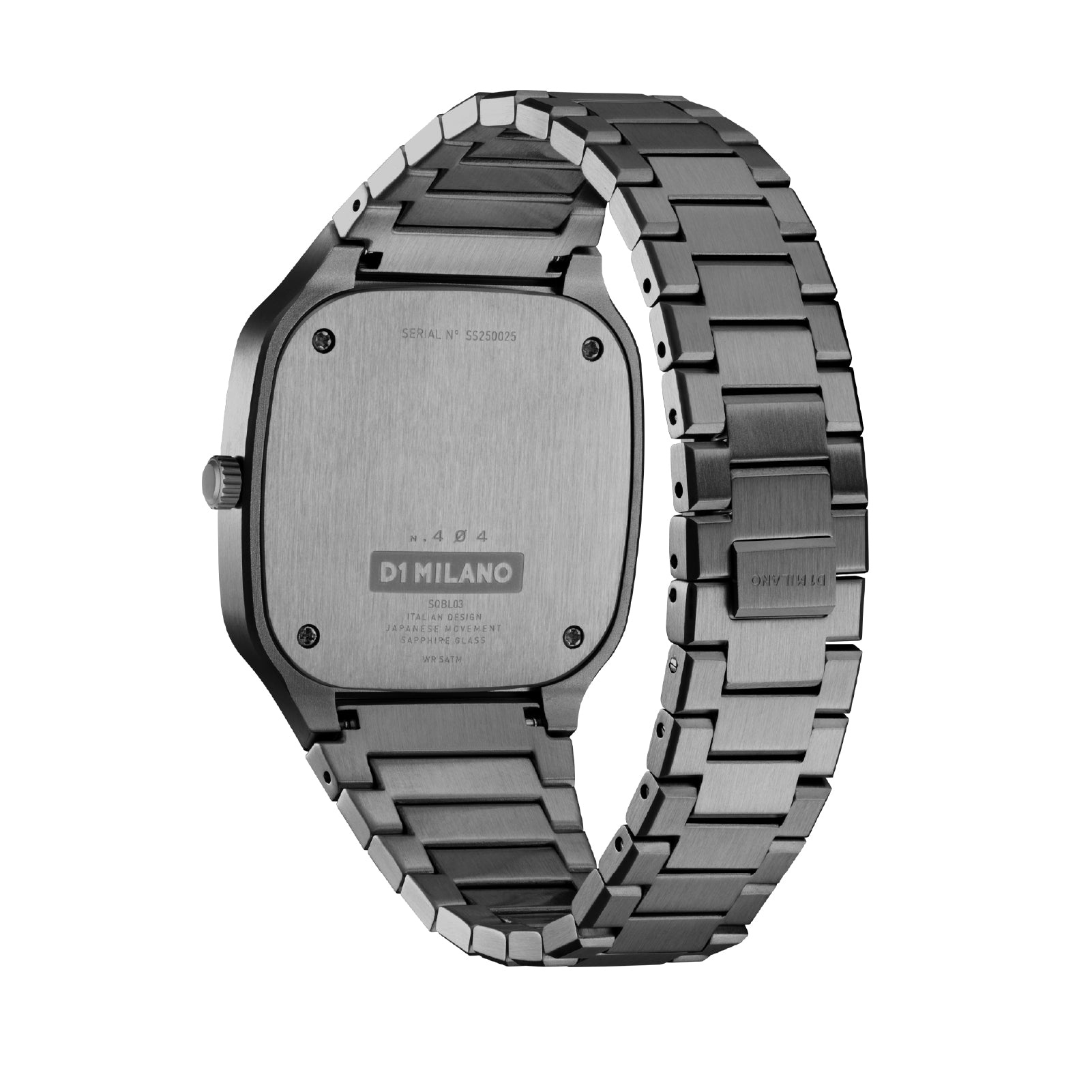 Orologio da uomo D1 Milano in acciaio color grigio MISURA UNICA
