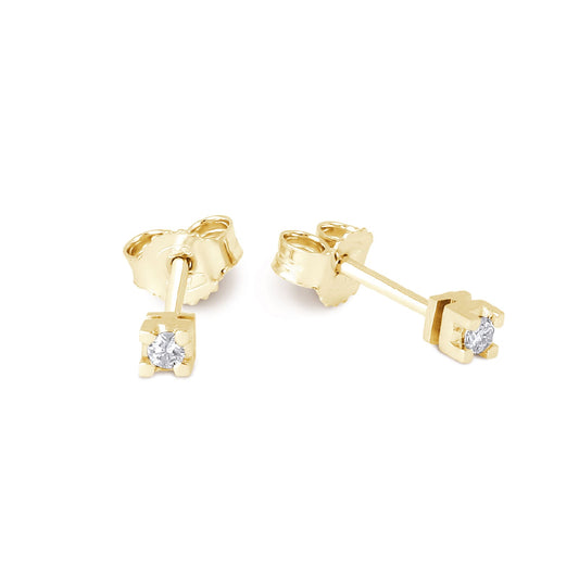Orecchini da donna Demetra in oro 18Kt e diamanti 0,06ct MISURA UNICA