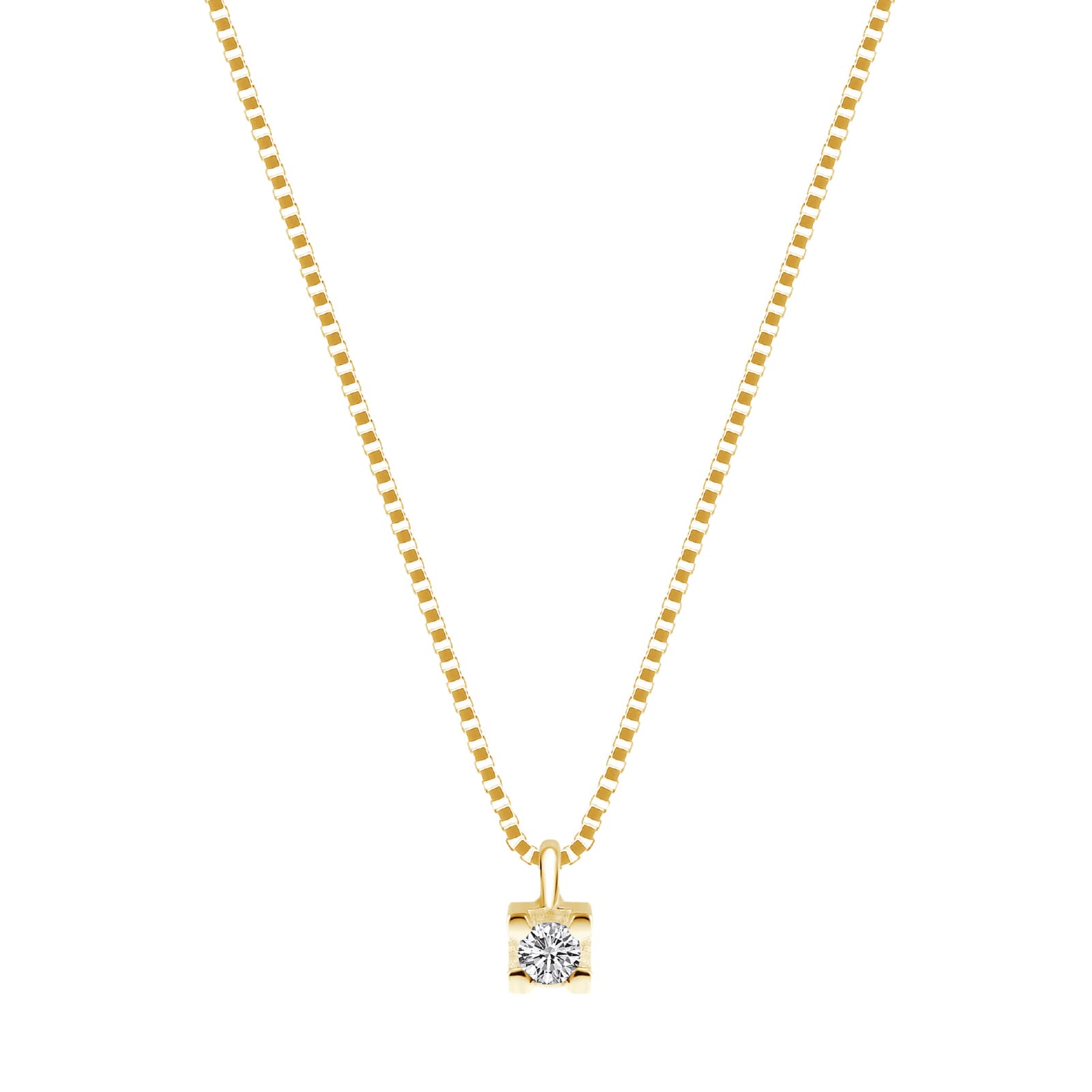 Collana da donna Demetra in oro 18Kt e diamante 0,01ct MISURA UNICA
