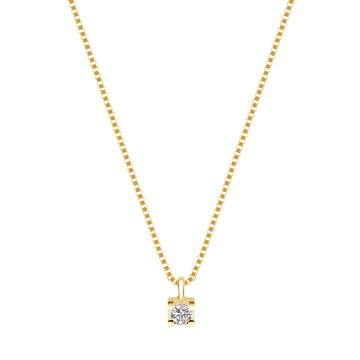 Collana da donna Demetra in oro 18Kt e diamante 0,01ct MISURA UNICA