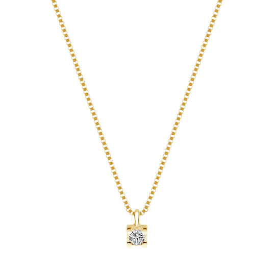 Collana da donna Demetra in oro 18Kt e diamante 0,01ct MISURA UNICA