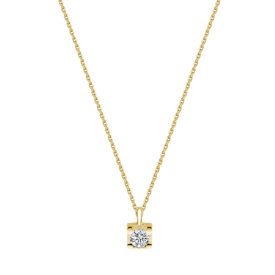 Collana da donna Demetra in oro 18Kt e diamante 0,02ct MISURA UNICA