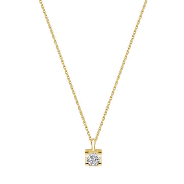 Collana da donna Demetra in oro 18Kt e diamante 0,02ct MISURA UNICA