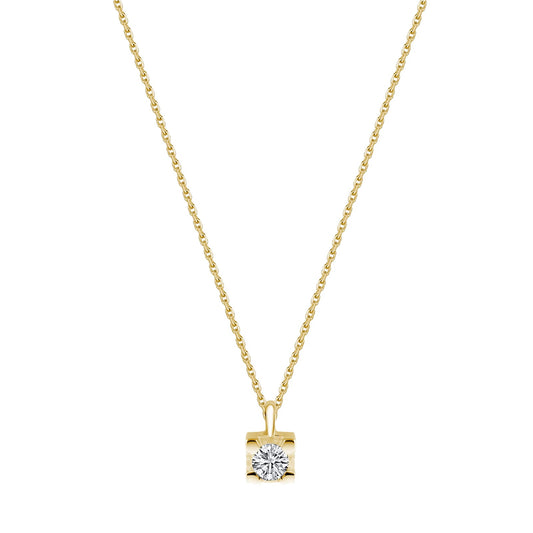 Collana da donna Demetra in oro 18Kt e diamante 0,02ct MISURA UNICA
