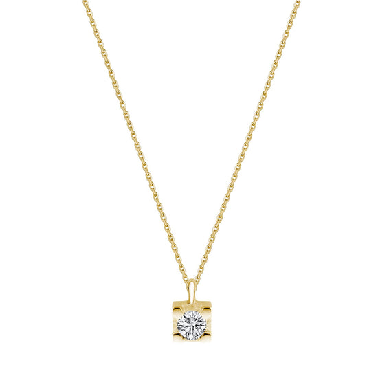 Collana da donna Demetra in oro 18Kt e diamante 0,03ct MISURA UNICA
