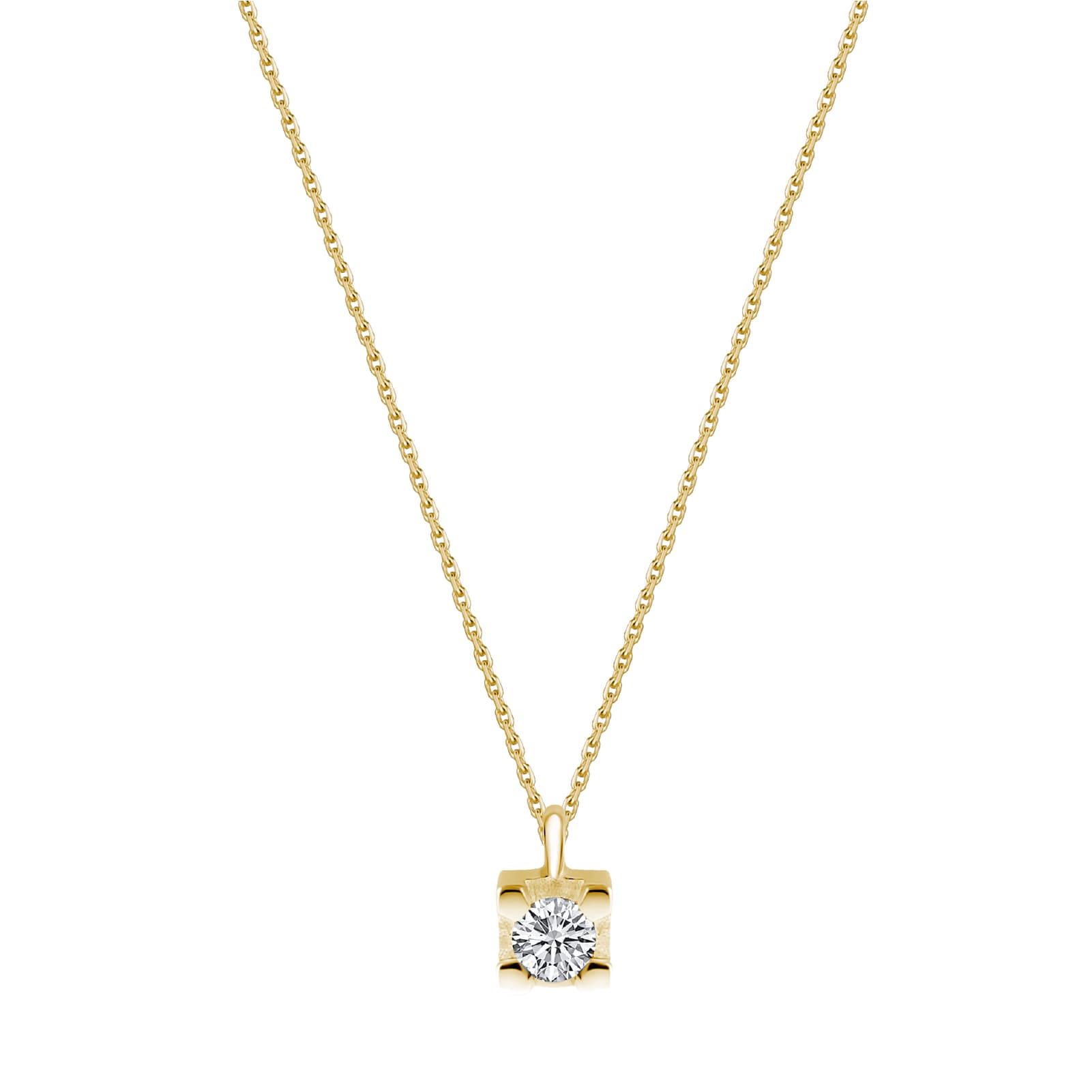 Collana da donna Demetra in oro 18Kt e diamante 0,03ct MISURA UNICA