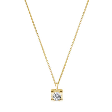 Collana da donna Demetra in oro 18Kt e diamante 0,03ct MISURA UNICA