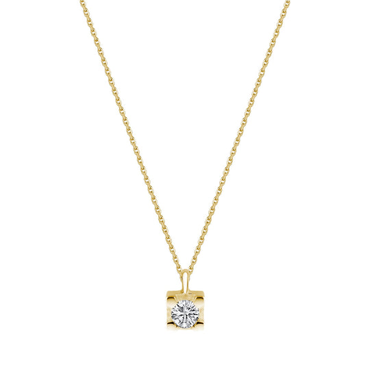 Collana da donna Demetra in oro 18Kt e diamante 0,03ct MISURA UNICA