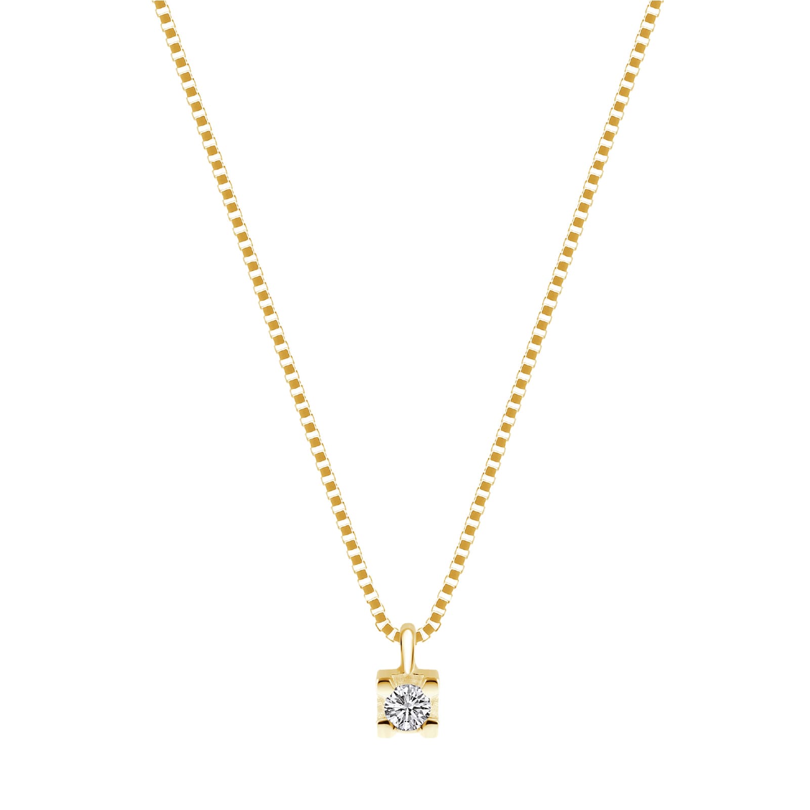 Collana da donna Demetra in oro 18Kt e diamante 0,04ct MISURA UNICA