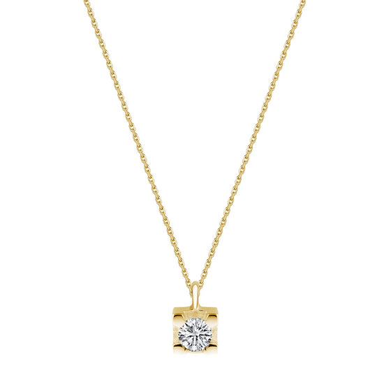 Collana da donna Demetra in oro 18Kt e diamante 0,05ct MISURA UNICA