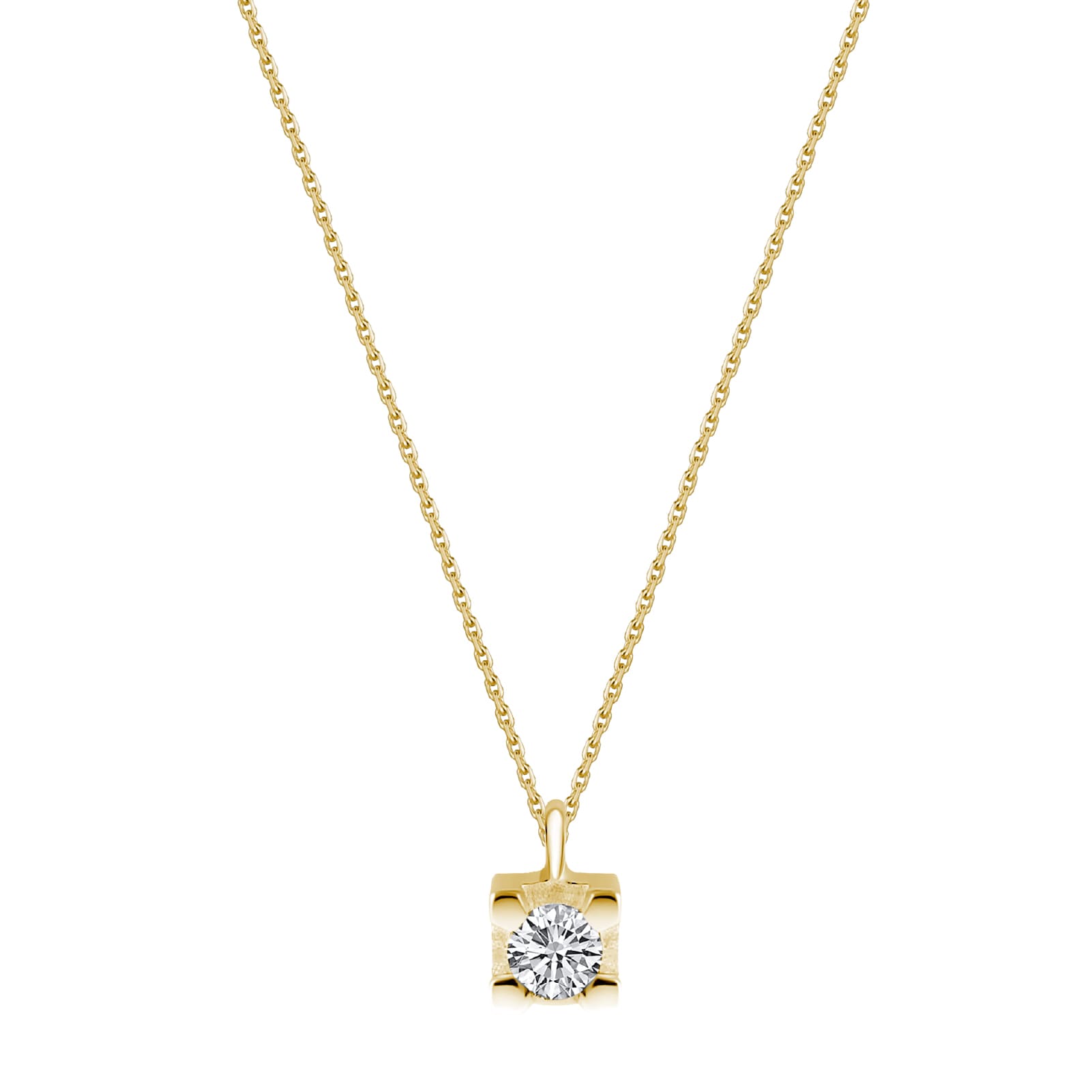 Collana da donna Demetra in oro 18Kt e diamante 0,05ct MISURA UNICA