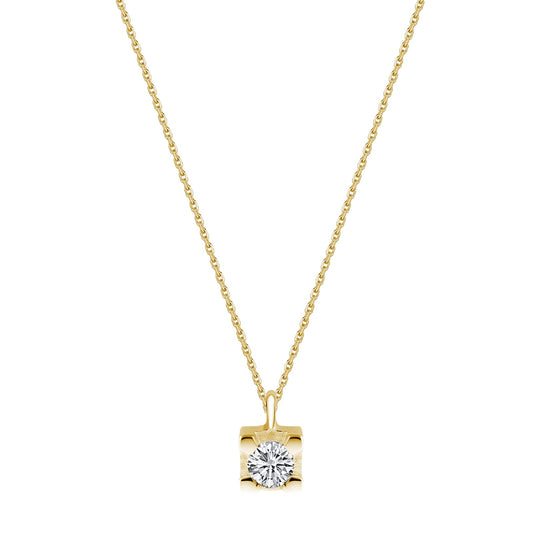 Collana da donna Demetra in oro 18Kt e diamante 0,05ct MISURA UNICA