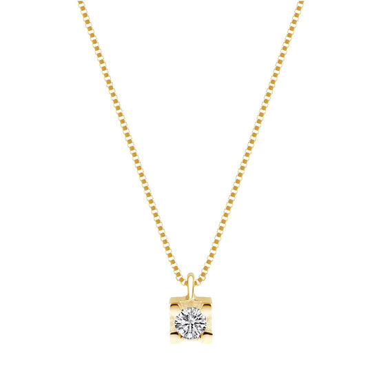 Collana da donna Demetra in oro 18Kt e diamante 0,06ct MISURA UNICA