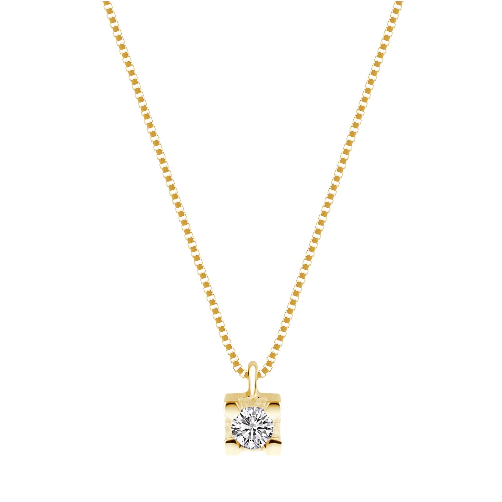 Collana da donna Demetra in oro 18Kt e diamante 0,06ct MISURA UNICA