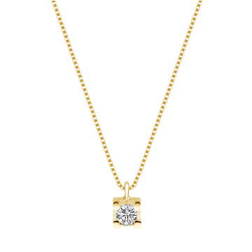 Collana da donna Demetra in oro 18Kt e diamante 0,06ct MISURA UNICA