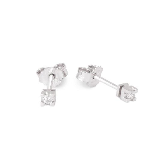 Orecchini da donna Demetra in oro 375‰ e diamanti di 0,06ct MISURA UNICA
