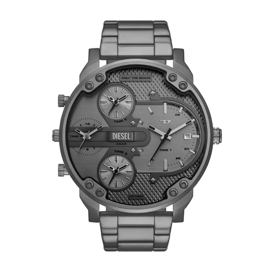 Orologio cronografo da uomo Diesel in acciaio canna fucile MISURA UNICA