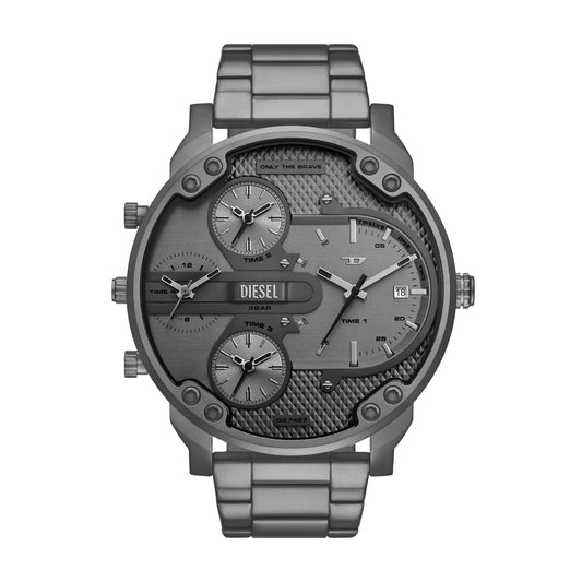 Orologio cronografo da uomo Diesel in acciaio canna fucile MISURA UNICA