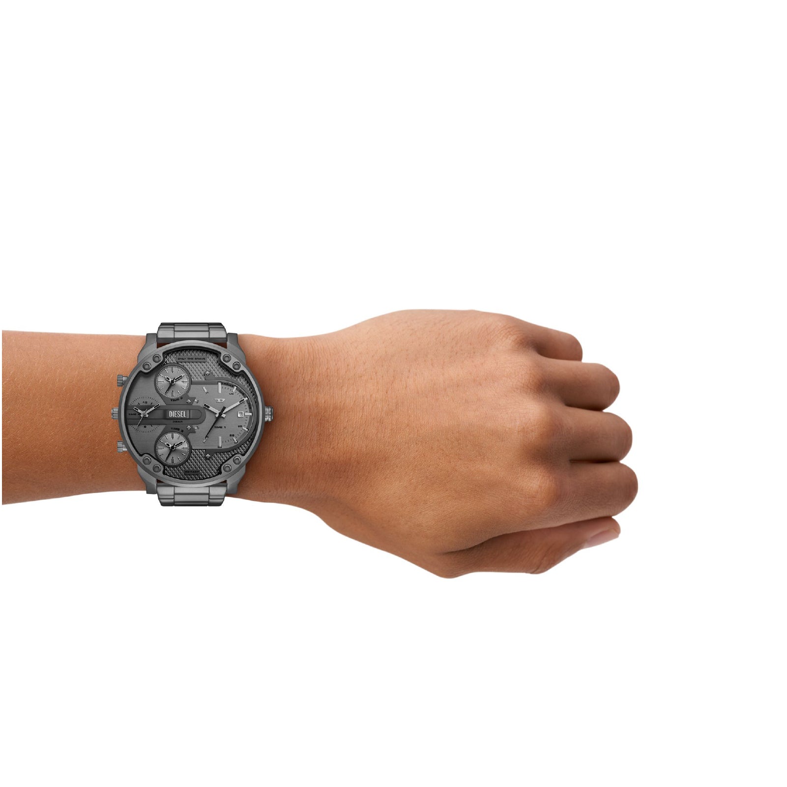 Orologio cronografo da uomo Diesel in acciaio canna fucile MISURA UNICA