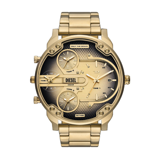 Orologio da uomo Diesel in acciaio dorato quadrante sfumato MISURA UNICA