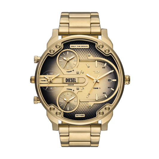 Orologio da uomo Diesel in acciaio dorato quadrante sfumato MISURA UNICA