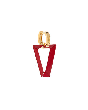 Orecchino singolo da donna Valentina Ferragni Uali Rouge Limited Edition in argento 925 dorato con vernice laccata rossa DVF-OR-LU14